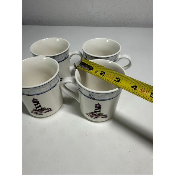 Totally Today Coastal Lighthouse Mugs 8oz. Set of 4 - Picture 4 of 7
